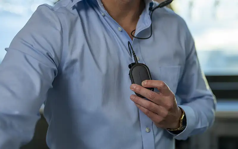 Wearable Two-Way Radio for Hospitality